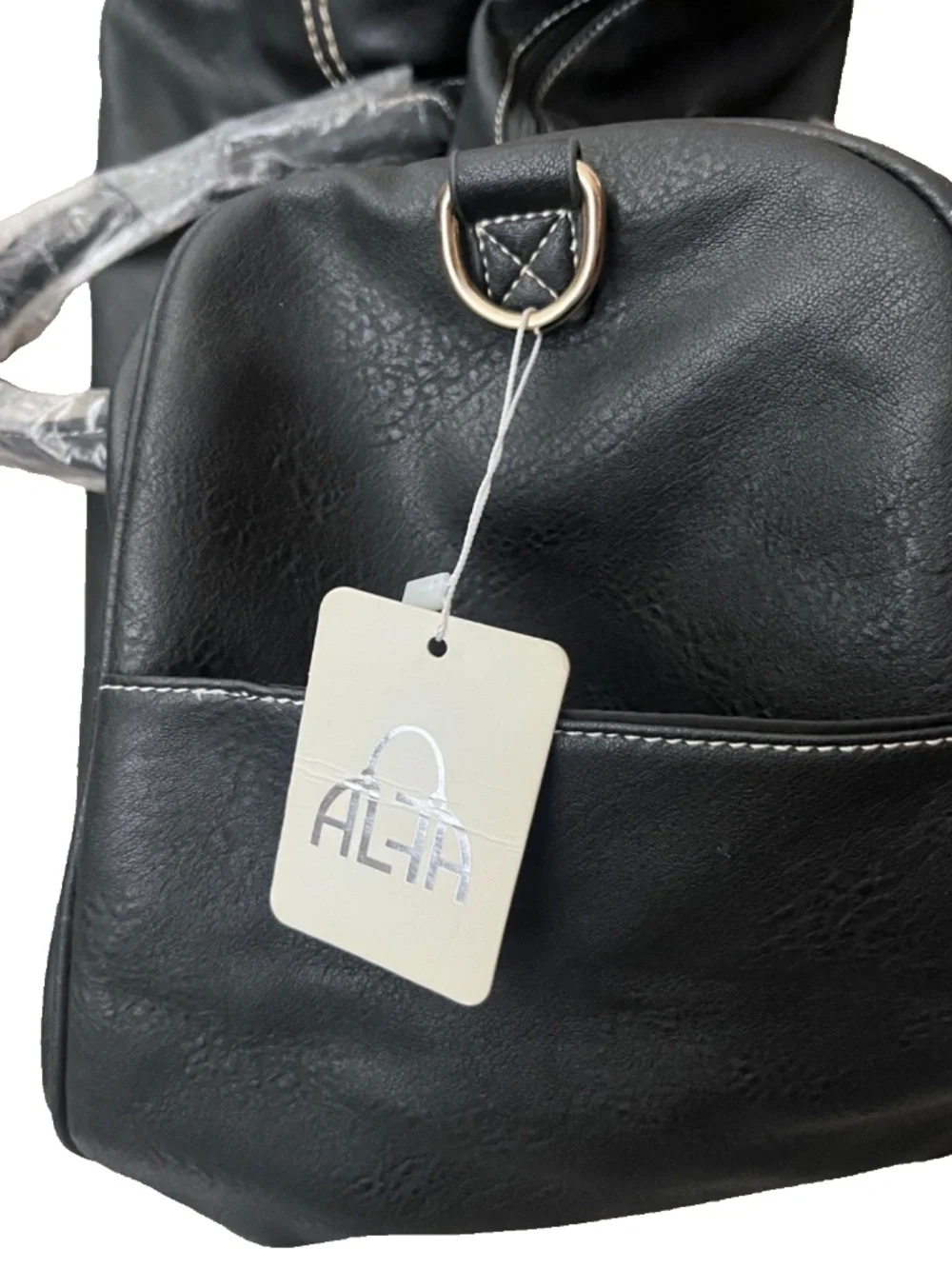 RARE Alfa Duffle Bag A5032 (Black, Stitched)